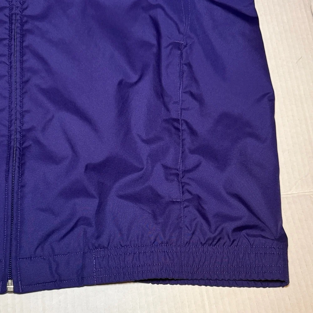 Adidas Men's Windbreaker Zip Jacket Medium Purple White Vintage